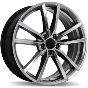 Replika – R195 – Gunmetal – 17″x7.5″ 45mm – All weather Wheels – R195-1775-44HD+45R571